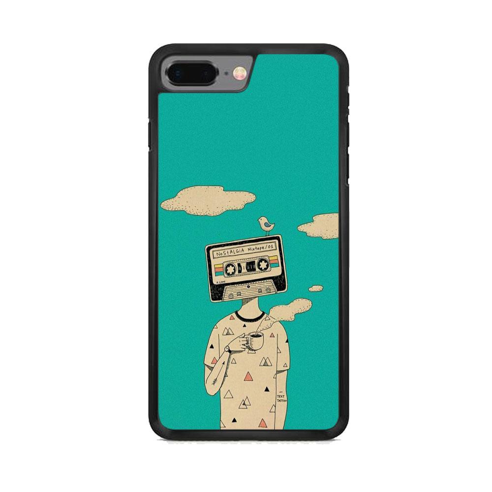 Nostalgia Mixtape iPhone 8 Plus Case-Rubber Black (2D Case)-Oxvistore
