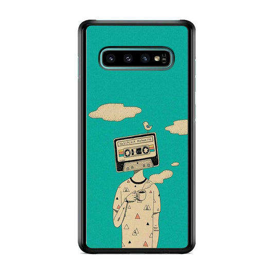 Nostalgia Mixtape Samsung Galaxy S10 Case-Rubber Black (2D Case)-Oxvistore