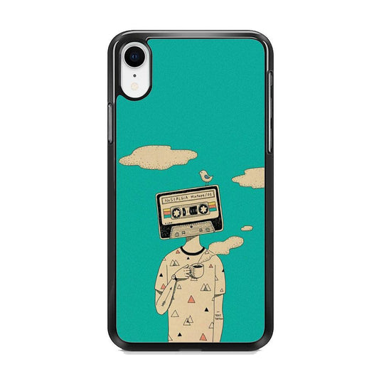 Nostalgia Mixtape iPhone XR Case-Rubber Black (2D Case)-Oxvistore