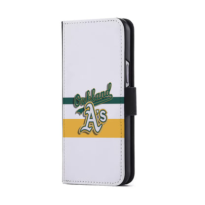 Oakland Athletics Logo Flip Wallet Phone Case