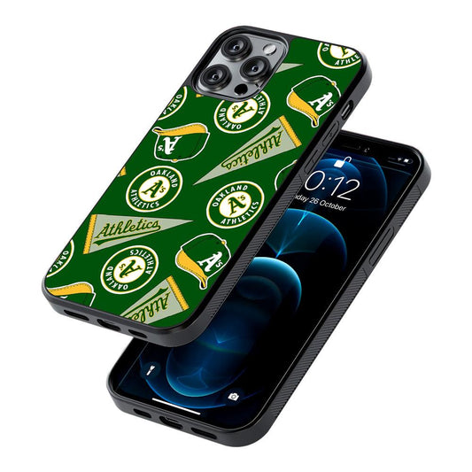 Oakland Athletics Pattern 2D Rubber Phone Case-Oxvistore