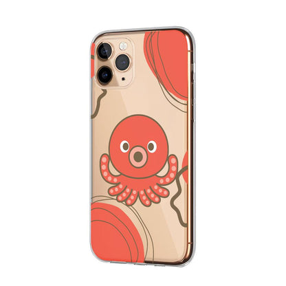 Octopus Scary Cute Clear Soft Case-Oxvistore