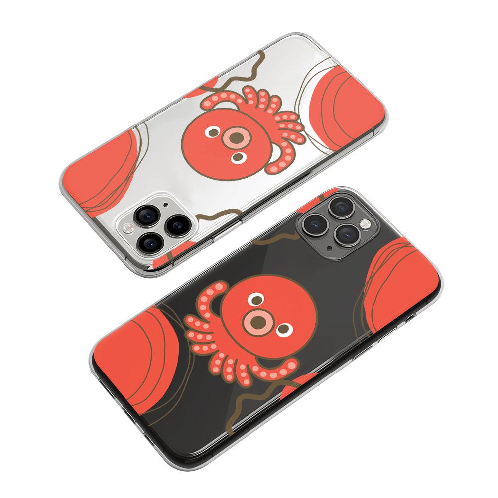 Octopus Scary Cute Clear Soft Case-Oxvistore