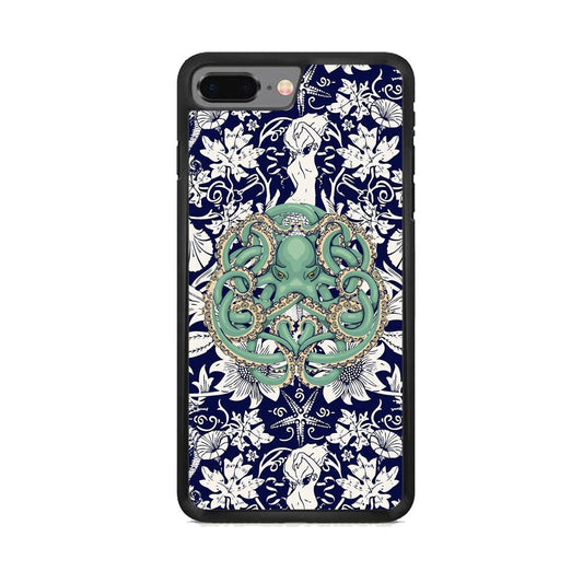 Octopus Ocean Grip iPhone 8 Plus Case-Rubber Black (2D Case)-Oxvistore