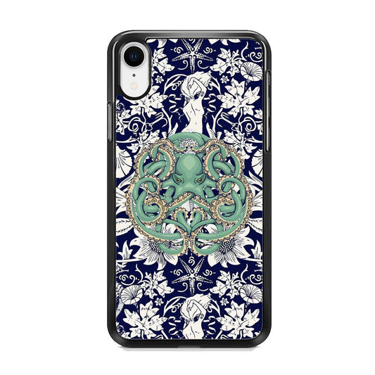 Octopus Ocean Grip iPhone XR Case-Rubber Black (2D Case)-Oxvistore
