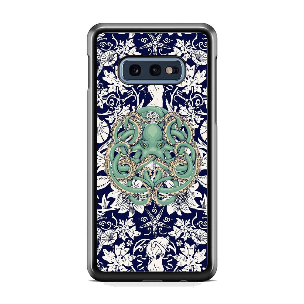 Octopus Ocean Grip Samsung Galaxy S10E Case-Rubber White (2D Case)-Oxvistore