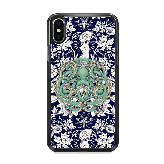Octopus Ocean Grip iPhone XS MAX Case-Rubber Black (2D Case)-Oxvistore