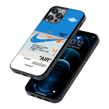 Off White x Nike Air Jordan Blue 2D Rubber Phone Case-Oxvistore