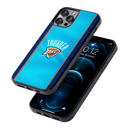 Oklahoma City Thunder Pattern 2D Rubber Phone Case-Oxvistore