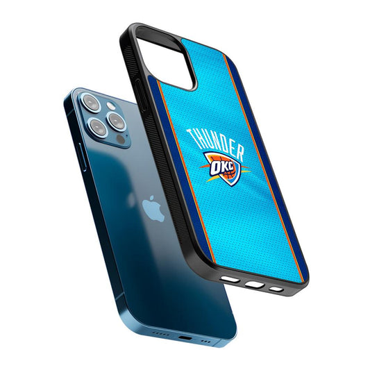 Oklahoma City Thunder Pattern 2D Rubber Phone Case-Oxvistore