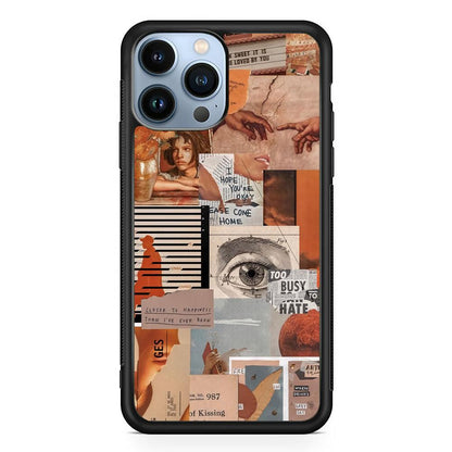 Old Paper Busy Eyes iPhone 15 Pro Case-Oxvistore