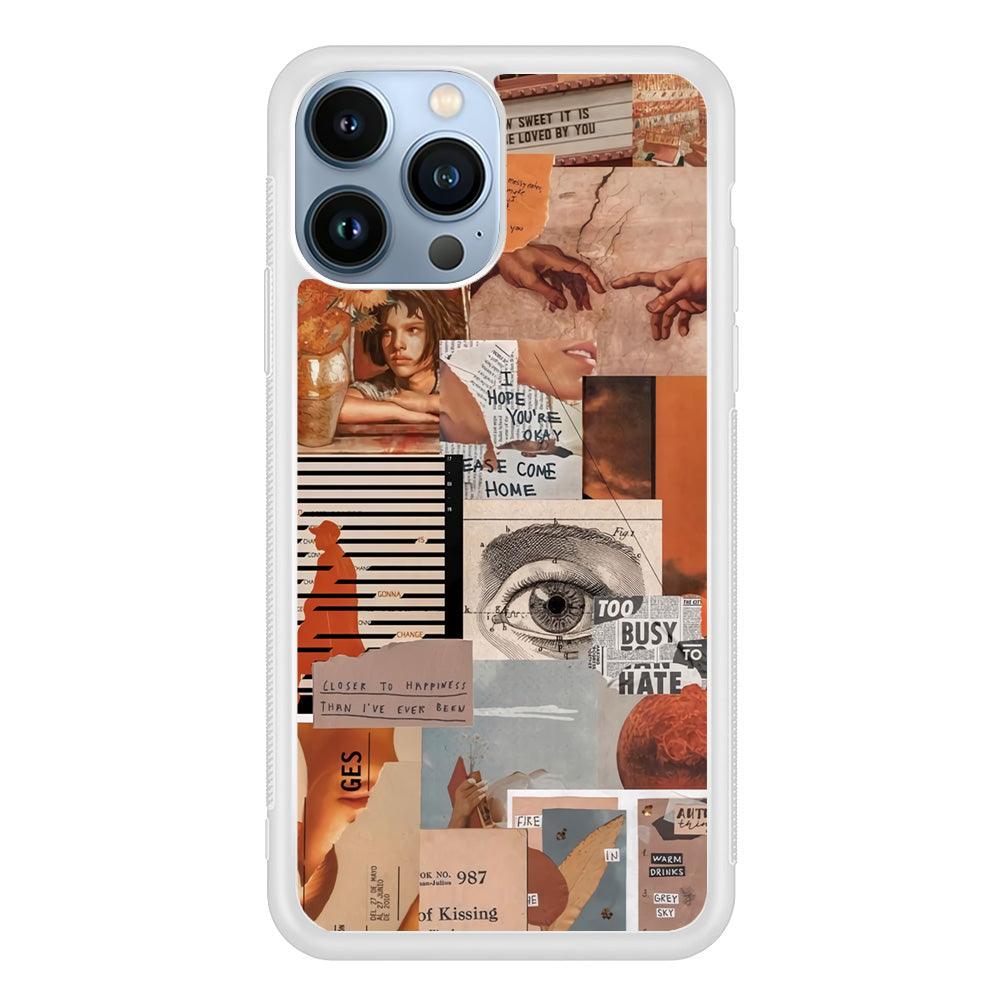 Old Paper Busy Eyes iPhone 14 Pro Max Case-Oxvistore