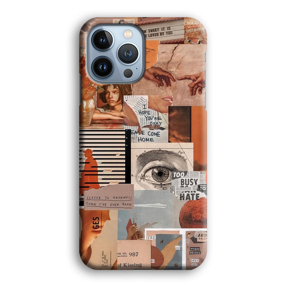 Old Paper Busy Eyes iPhone 15 Pro Max Case-Oxvistore