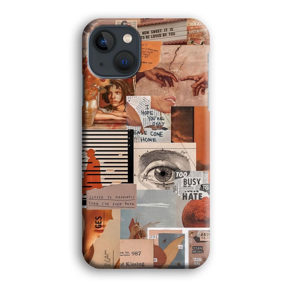 Old Paper Busy Eyes iPhone 15 Plus Case-Oxvistore