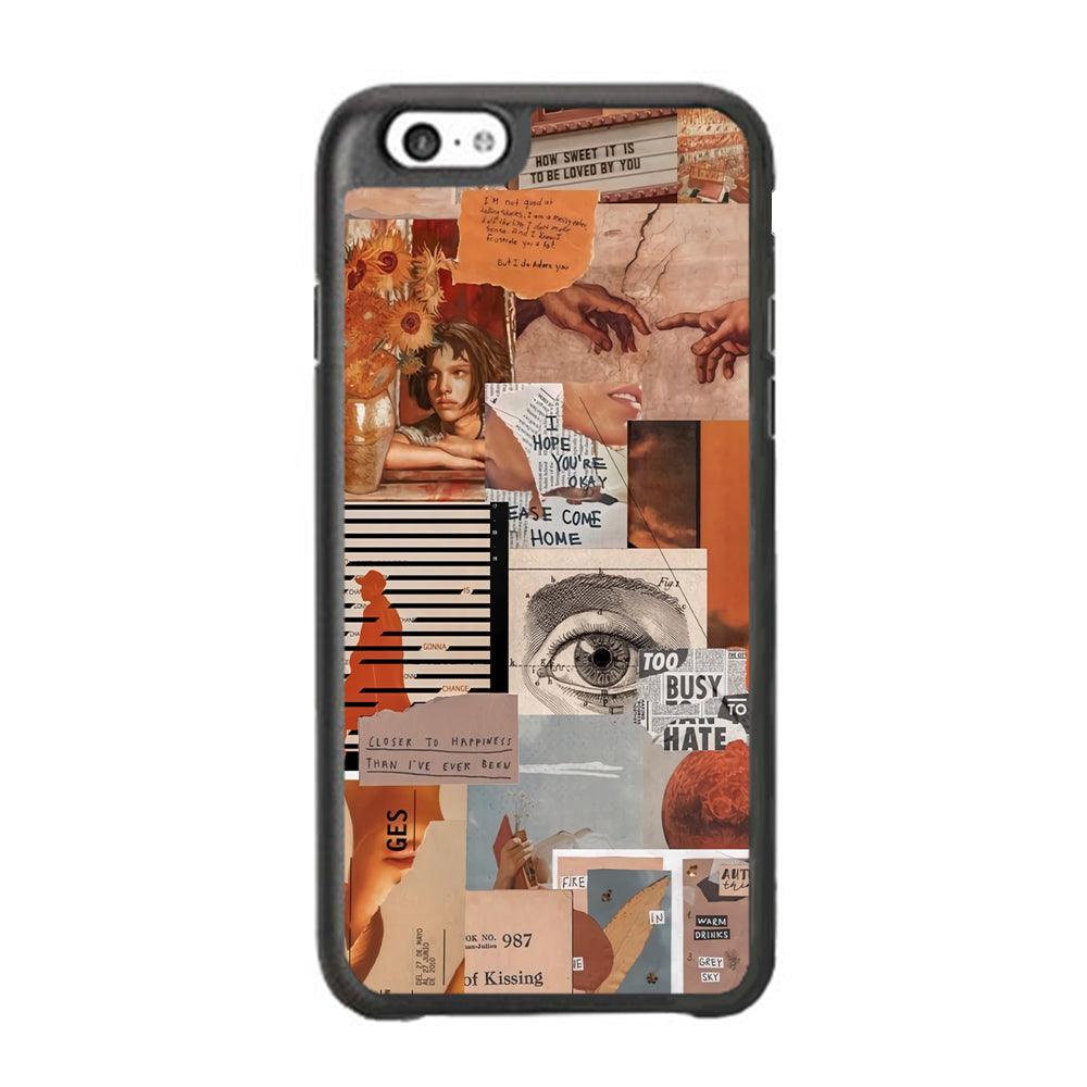 Old Paper Busy Eyes iPhone 6 Plus | 6s Plus Case-Rubber Black (2D Case)-Oxvistore