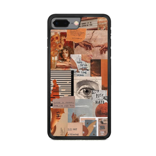 Old Paper Busy Eyes iPhone 8 Plus Case-Oxvistore