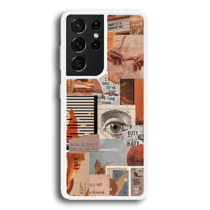 Old Paper Busy Eyes Samsung Galaxy S21 Ultra Case-Oxvistore