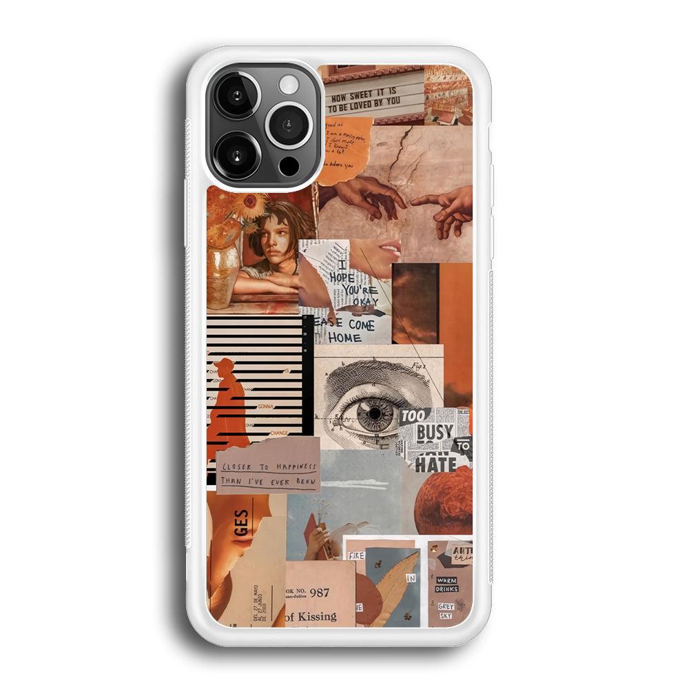 Old Paper Busy Eyes iPhone 12 Pro Max Case-Oxvistore