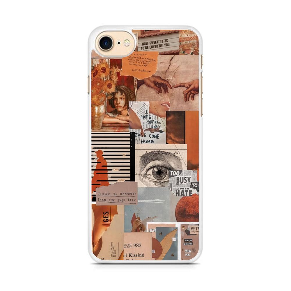 Old Paper Busy Eyes iPhone 8 Case-Oxvistore