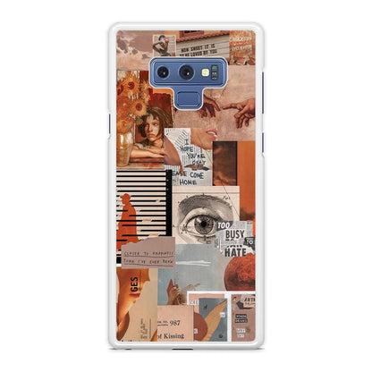 Old Paper Busy Eyes Samsung Galaxy Note 9 Case-Oxvistore