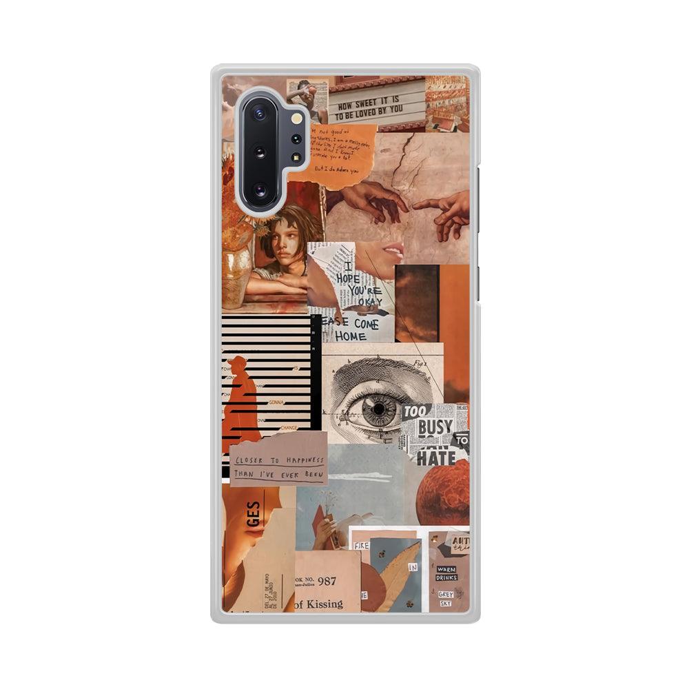 Old Paper Busy Eyes Samsung Galaxy Note 10 Plus Case-Oxvistore