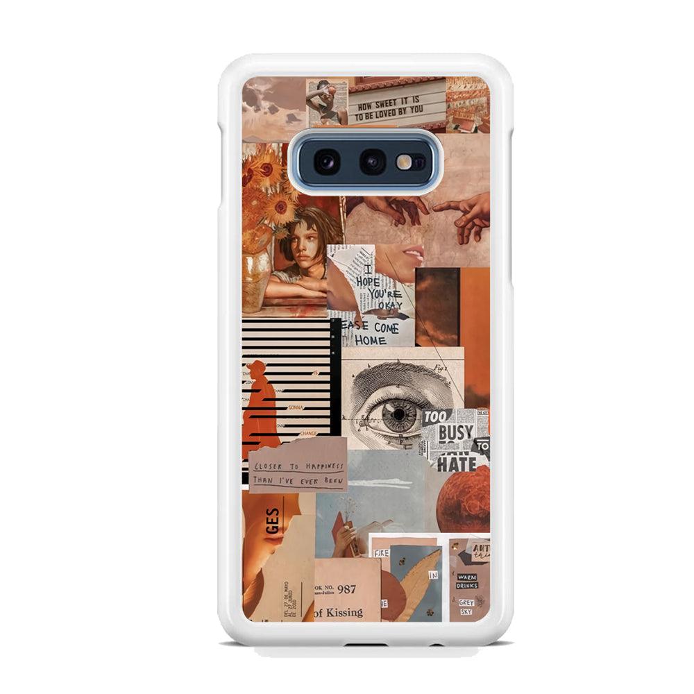 Old Paper Busy Eyes Samsung Galaxy S10E Case-Oxvistore