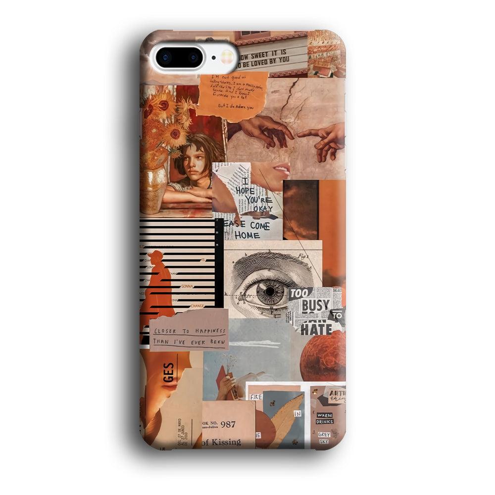 Old Paper Busy Eyes iPhone 7 Plus Case-Oxvistore