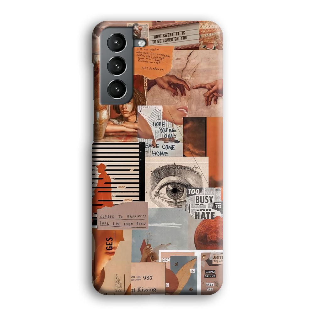 Old Paper Busy Eyes Samsung Galaxy S21 Case-Oxvistore