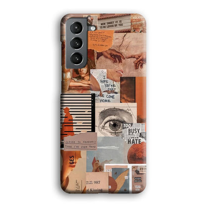 Old Paper Busy Eyes Samsung Galaxy S21 Case-Oxvistore