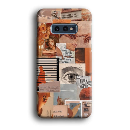 Old Paper Busy Eyes Samsung Galaxy S10E Case-Oxvistore