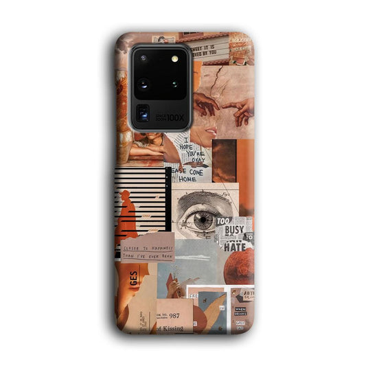 Old Paper Busy Eyes Samsung Galaxy S20 Ultra Case-Oxvistore