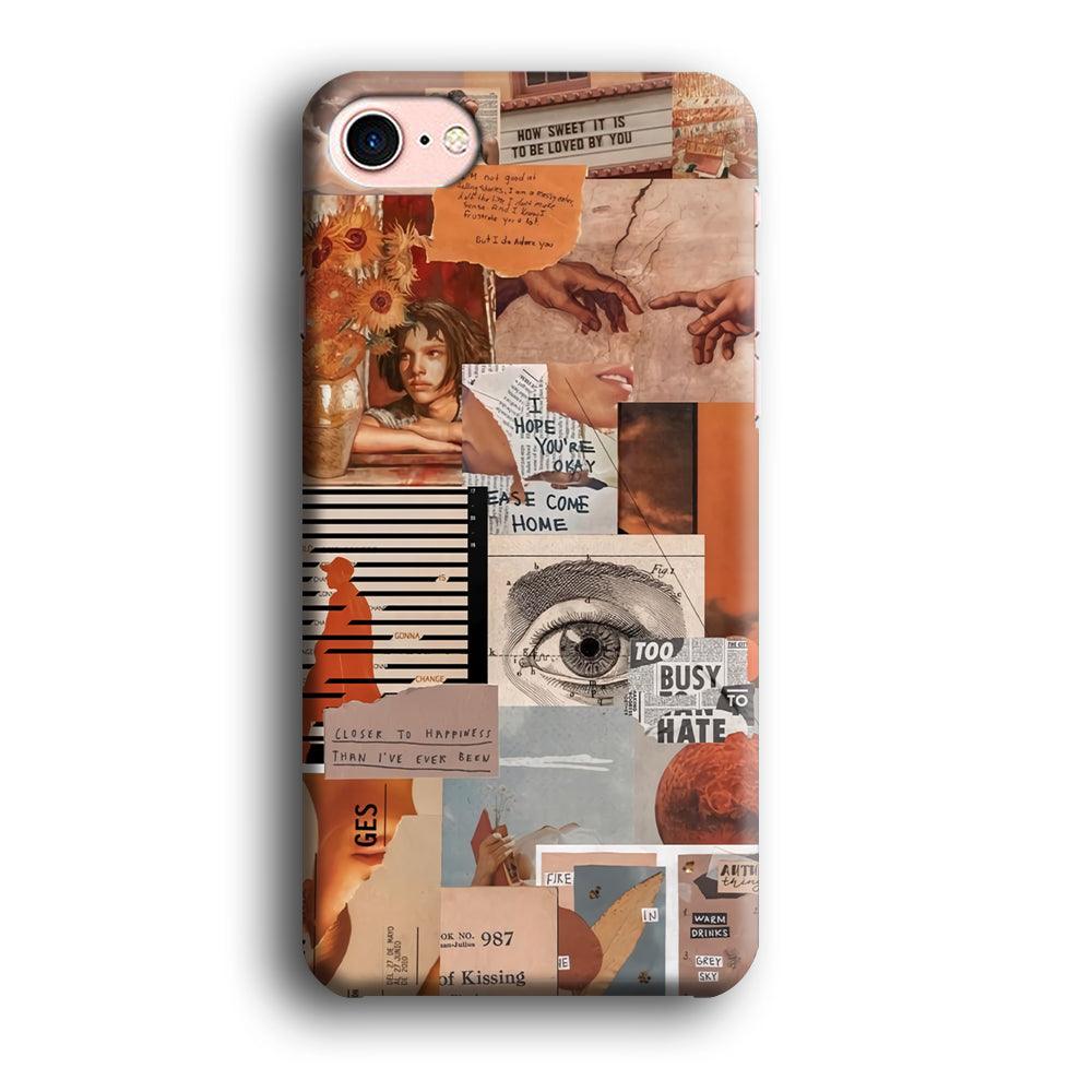 Old Paper Busy Eyes iPhone 8 Case-Oxvistore