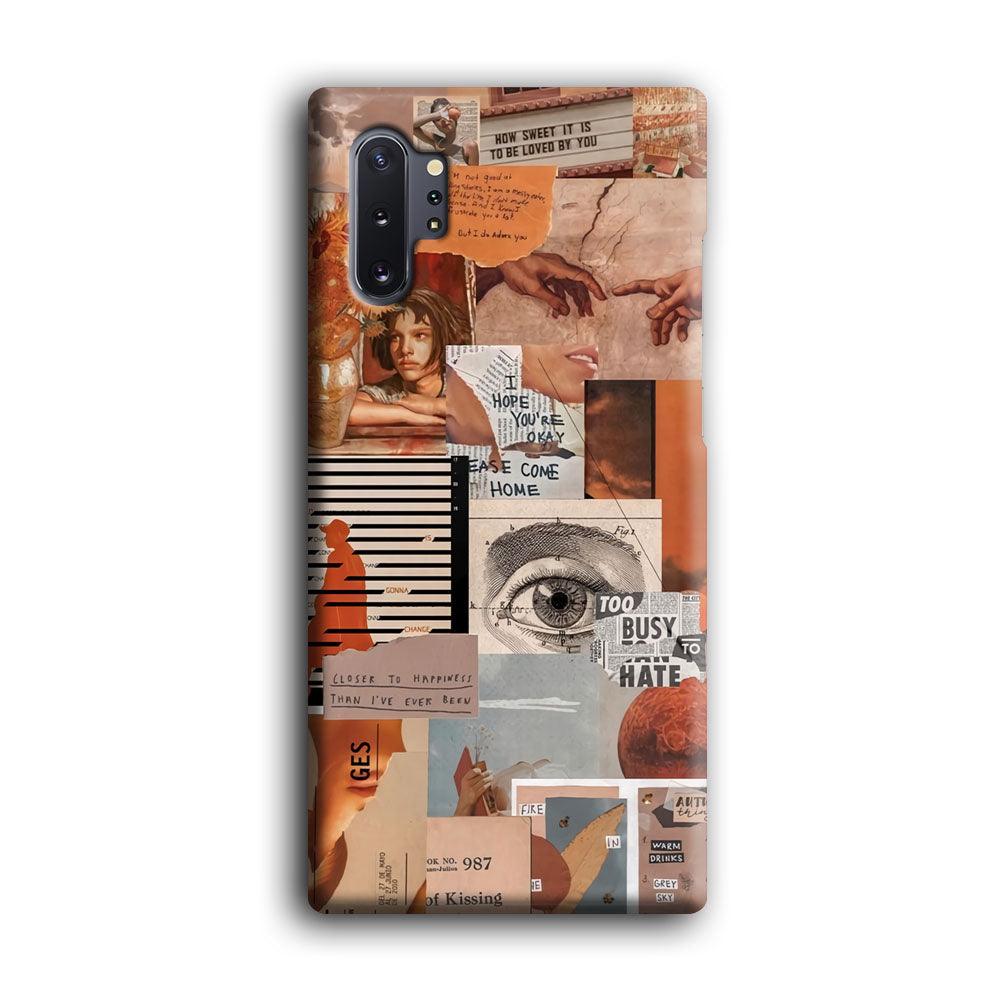 Old Paper Busy Eyes Samsung Galaxy Note 10 Plus Case-Oxvistore