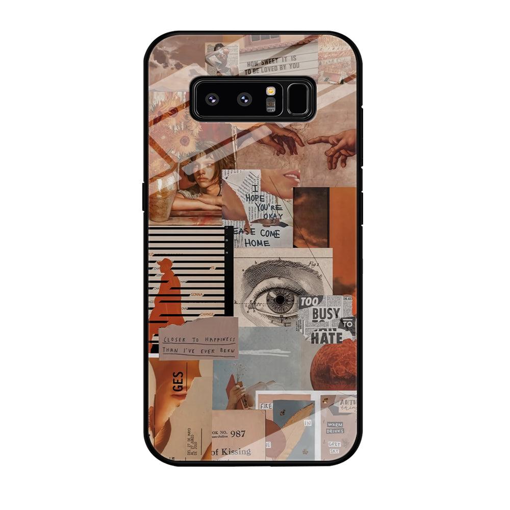 Old Paper Busy Eyes Samsung Galaxy Note 8 Case-Oxvistore