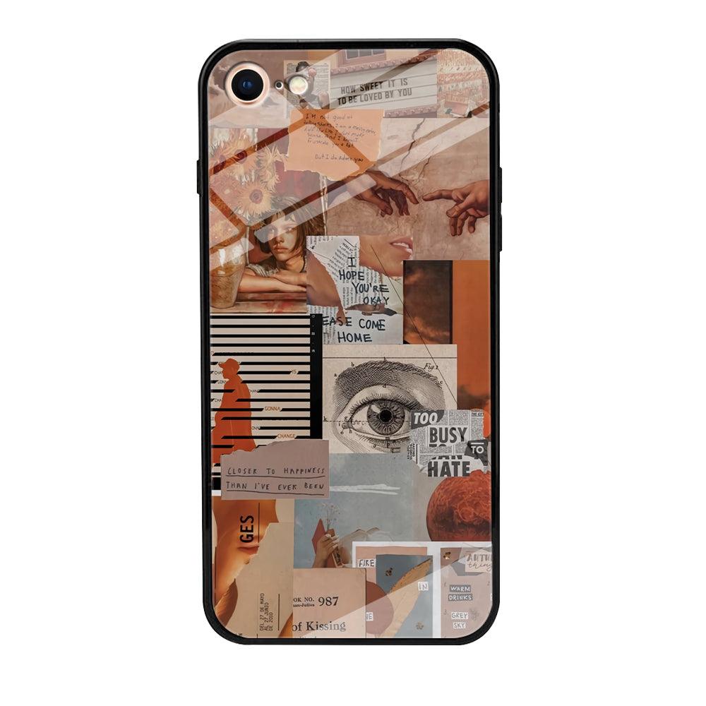 Old Paper Busy Eyes iPhone 8 Case-Oxvistore