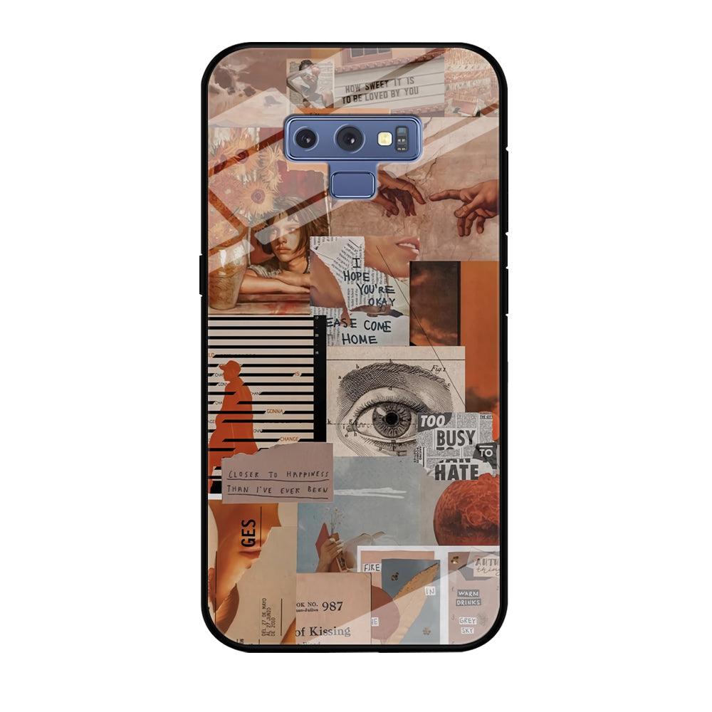 Old Paper Busy Eyes Samsung Galaxy Note 9 Case-Oxvistore