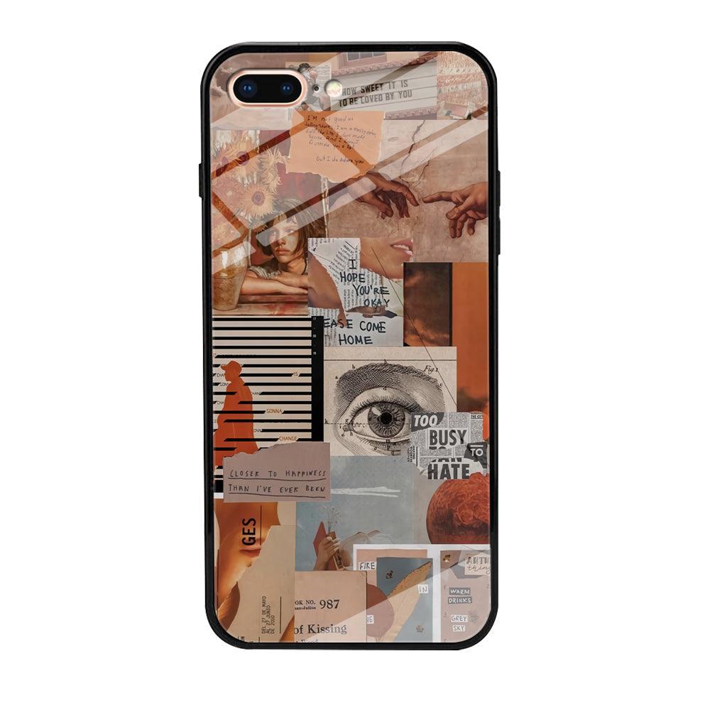 Old Paper Busy Eyes iPhone 7 Plus Case-Oxvistore