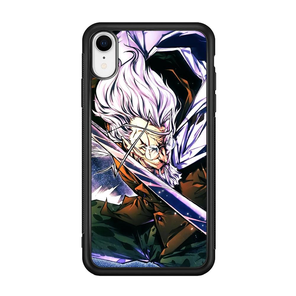 One Piece Dark King Rayleigh iPhone XR Case-Rubber Black (2D Case)-Oxvistore