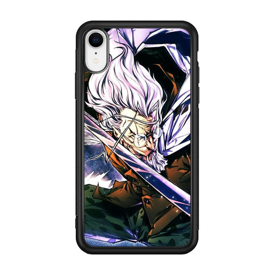 One Piece Dark King Rayleigh iPhone XR Case-Rubber Black (2D Case)-Oxvistore