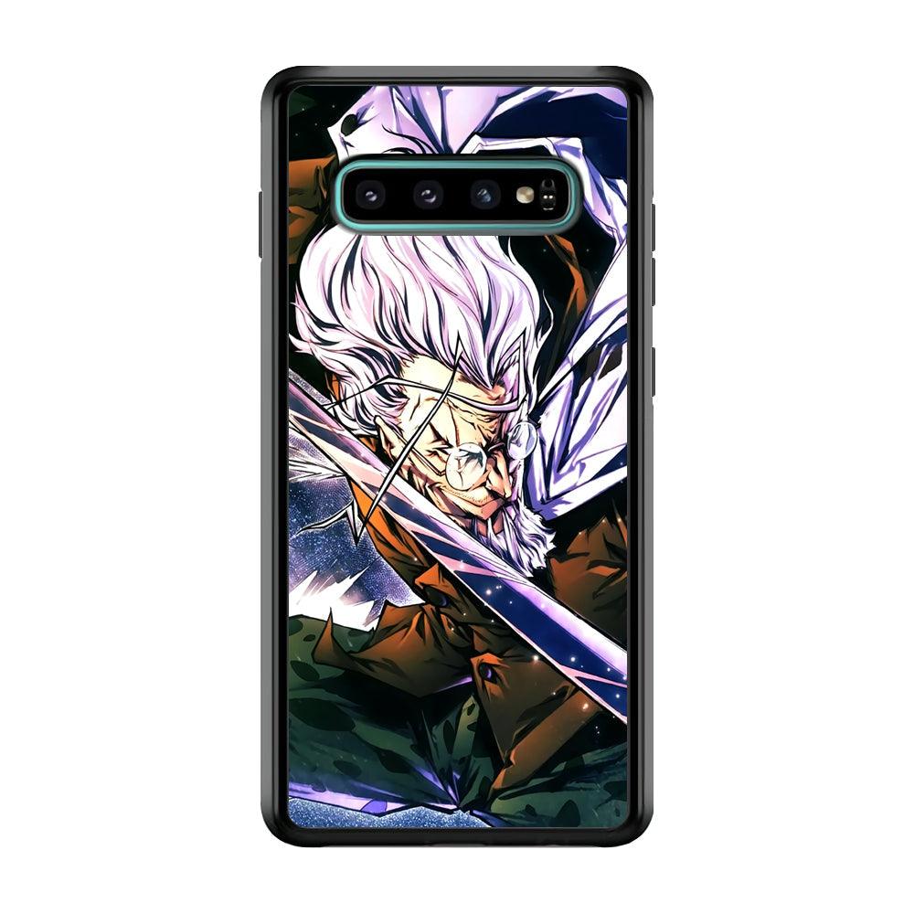 One Piece Dark King Rayleigh Samsung Galaxy S10 Case-Rubber Black (2D Case)-Oxvistore