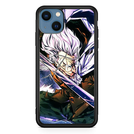 One Piece Dark King Rayleigh iPhone 14 Plus Case-Rubber Black (2D Case)-Oxvistore