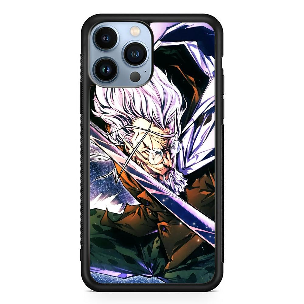 One Piece Dark King Rayleigh iPhone 14 Pro Case-Rubber Black (2D Case)-Oxvistore