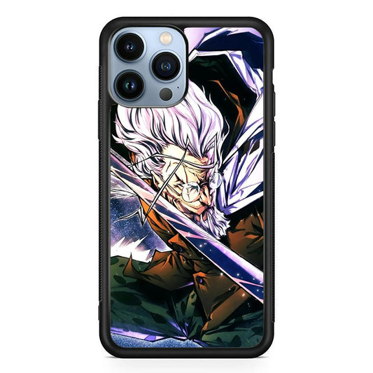 One Piece Dark King Rayleigh iPhone 14 Pro Case-Rubber Black (2D Case)-Oxvistore