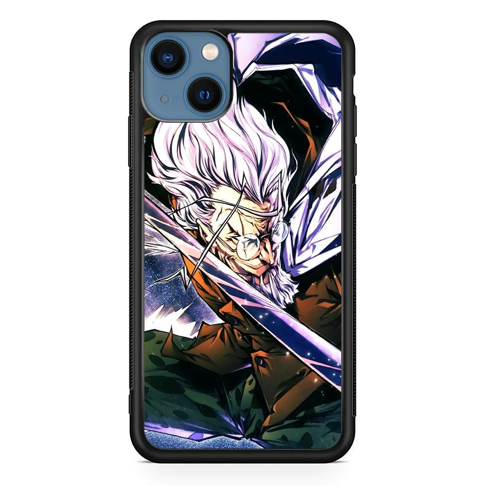 One Piece Dark King Rayleigh iPhone 14 Case-Rubber Black (2D Case)-Oxvistore