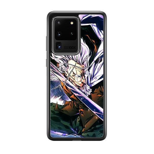 One Piece Dark King Rayleigh Samsung Galaxy S20 Ultra Case-Rubber Black (2D Case)-Oxvistore