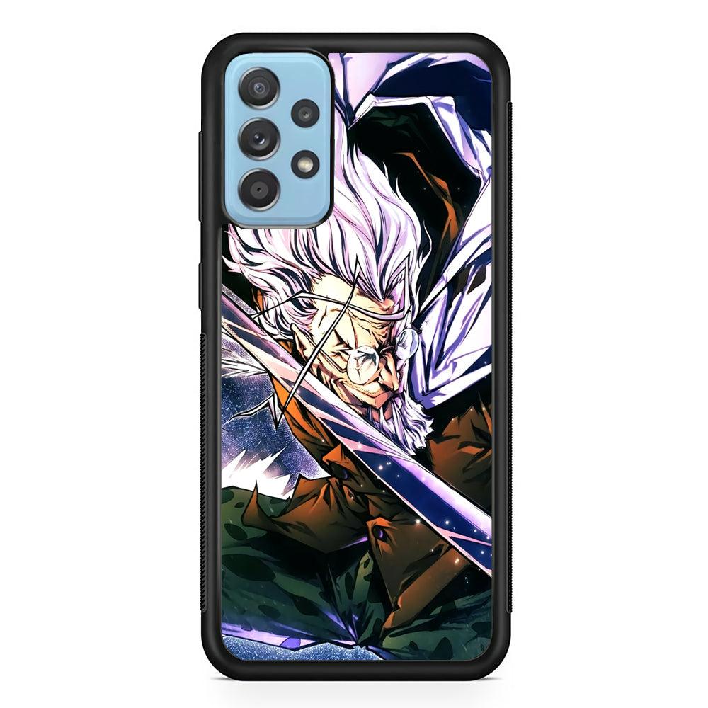 One Piece Dark King Rayleigh Samsung Galaxy A72 Case-Rubber Black (2D Case)-Oxvistore