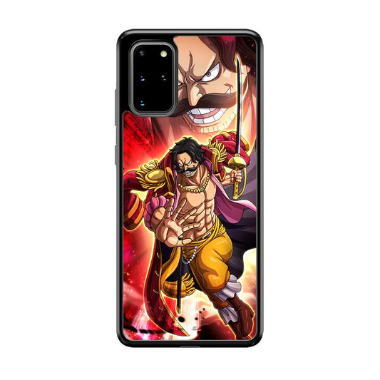 One Piece Gol D Roger Feel The Beast Samsung Galaxy S20 Plus Case-Rubber Black (2D Case)-Oxvistore