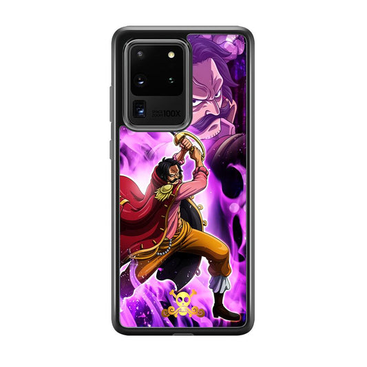 One Piece Gol D Roger Haki Kamusari Samsung Galaxy S20 Ultra Case-Rubber Black (2D Case)-Oxvistore