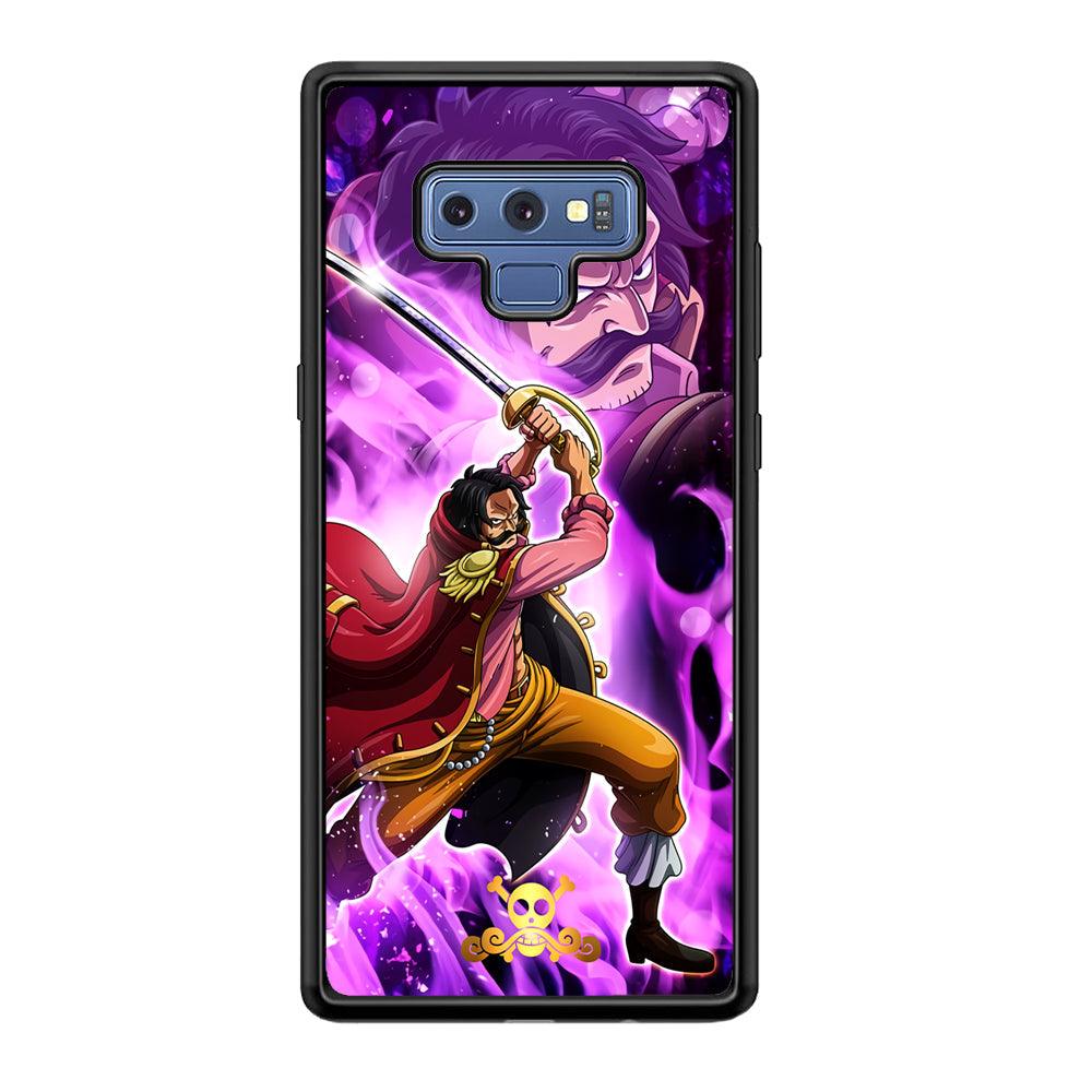 One Piece Gol D Roger Haki Kamusari Samsung Galaxy Note 9 Case-Rubber Black (2D Case)-Oxvistore