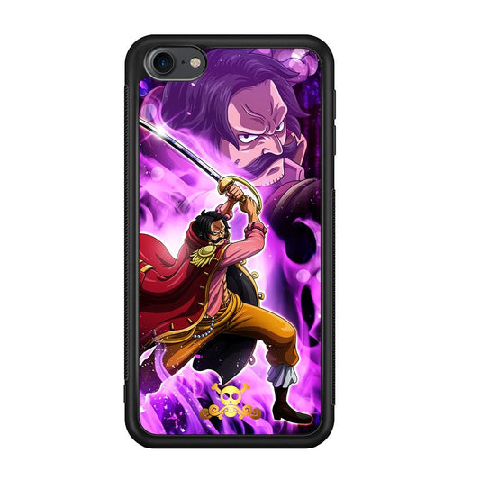 One Piece Gol D Roger Haki Kamusari iPod Touch 6 Case-Rubber Black (2D Case)-Oxvistore